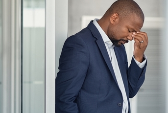 stressed businessman at the office