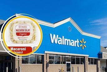 Walmart store with macaroni salad collage