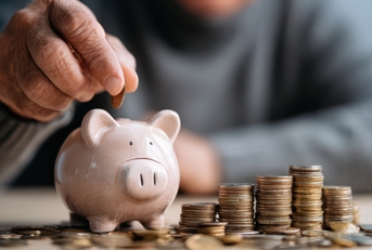 saving for retirement and pension fund concept