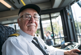 senior bus driver