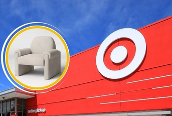 Target storefront with chair collage