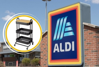 Aldi store logo and featured item