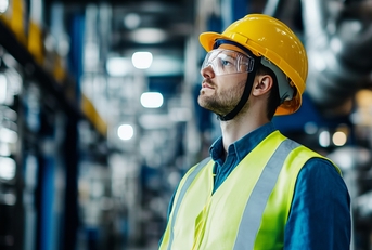 engineer wearing safety helmet 