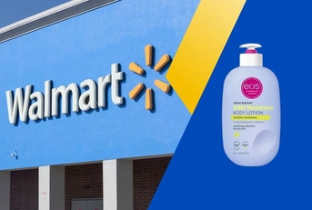 Walmart storefront with lotion collage 