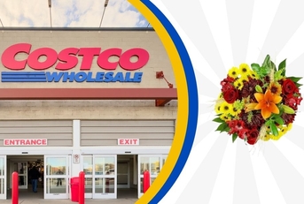 Costco template with floral bouquet