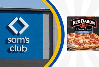 Sam&#x27;s Club template with Red Baron pizza