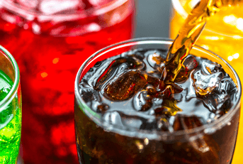 Cups of various sodas