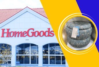 Collage HomeGoods store front and product