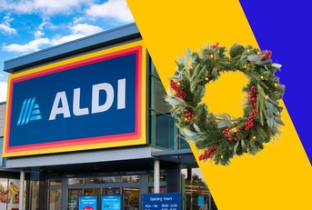 Aldi store exterior and featured item