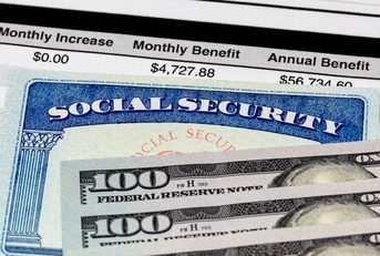 social security card, statement, and cash