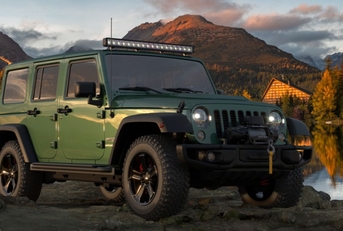 green jeep wrangler