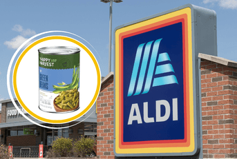 Aldi store and product collage