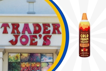 trader joe&#x27;s storefront and salted maple cold foam creamer