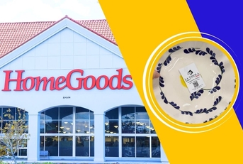 HomeGoods store with ceramic bowl collage