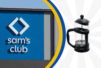 Sam&#x27;s Club logo with French Press collage