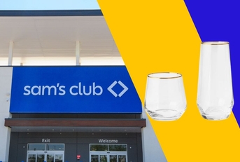 sam&#x27;s club storefront and gold rimmed glasses