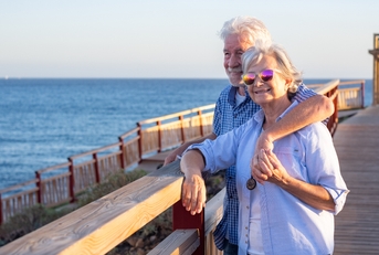 senior couple enjoying 
