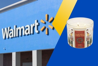 Walmart storefront with candle