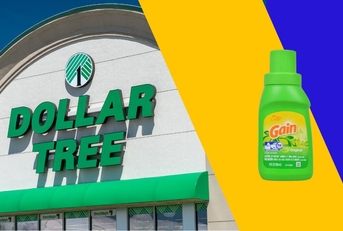 Dollar tree store with gain laundry detergent