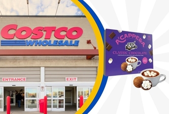 Costco storefront with hot chocolate