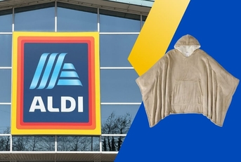 Aldi store with wearable blanket
