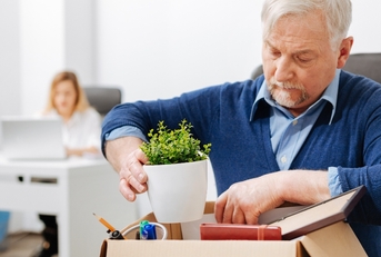 Older employee being fired