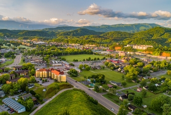 Pigeon Forge and Sevierville Tennessee Drone Aerial