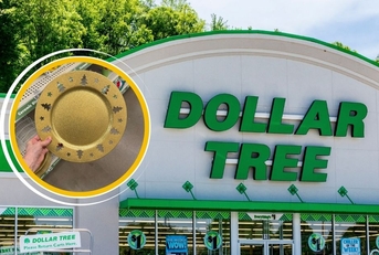 dollar tree storefront and gold holiday charger