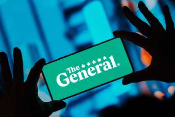 The General Car Insurance logo on cellphone