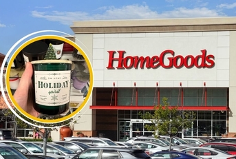 HomeGoods store with holiday candle