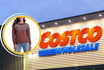 Costco storefront with sweater