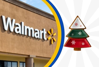 Walmart store with Christmas tray