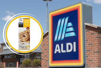 Collage Aldi store and German cookie