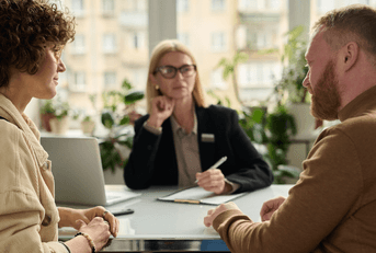 Couple with a financial counselor