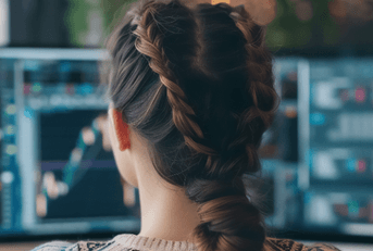 Woman doing online cryptocurrency trading and buying