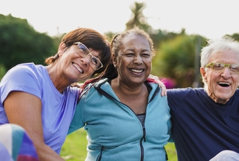 group of elderly people smiling