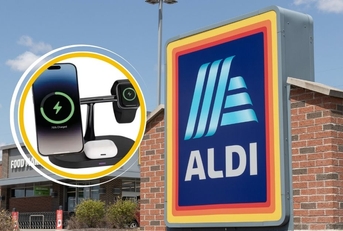 Aldi storefront with 3-in-1 charger