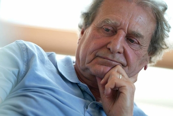 Portrait senior older man person in 70s