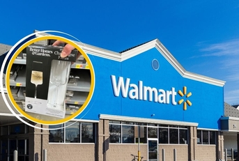 Walmart store with champagne flutes