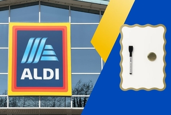 Aldi store with dry erase board