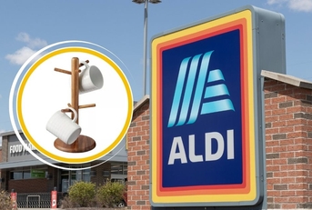 Aldi store with mug holder