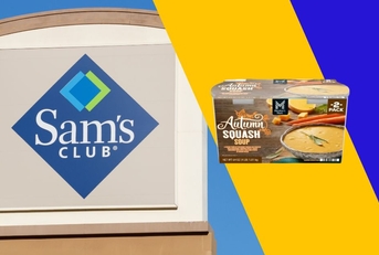 Sam's Club sign with Member's Mark soup