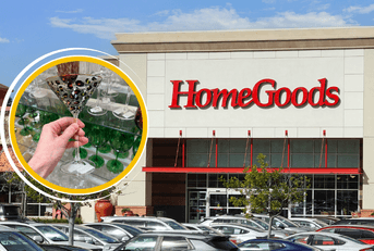 HomeGoods storefront and product collage
