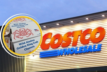 costco storefront and wild alaskan king crab