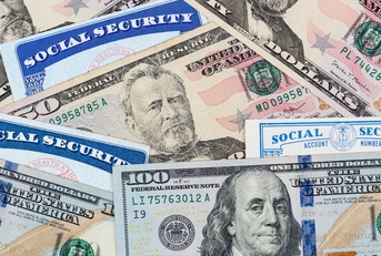 Social security cards with cash