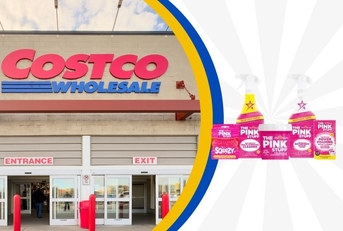 Costco storefront with cleaning supplies