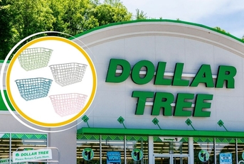 Dollar Tree store with storage baskets