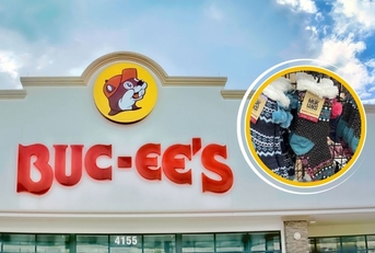 Buc-ee's store with winter socks