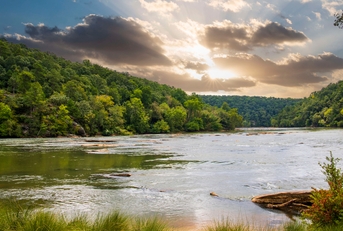 summer landscape along the Chattahoochee river