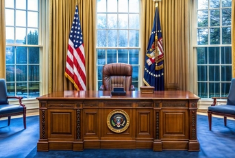 desk of the office of the president of the United States of America
